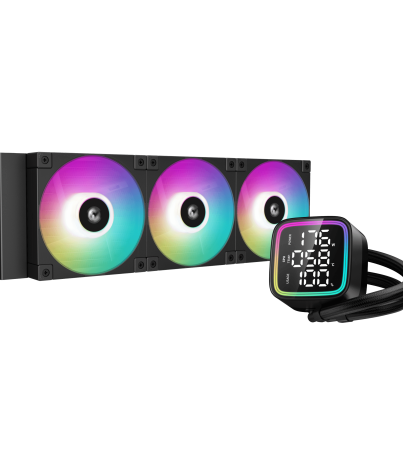 DeepCool LD360 360mm Liquid Cooler with Triple Status Display - Black