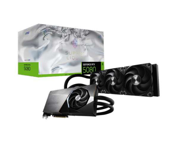 MSI Geforce RTX 5080 SUPRIM LIQUID SOC 16GB GDDR7X Graphics Card