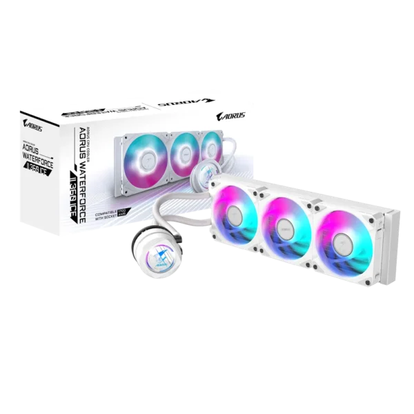 AORUS WATERFORCE II 360 ICE (White) Liquid Cooler - Image 2