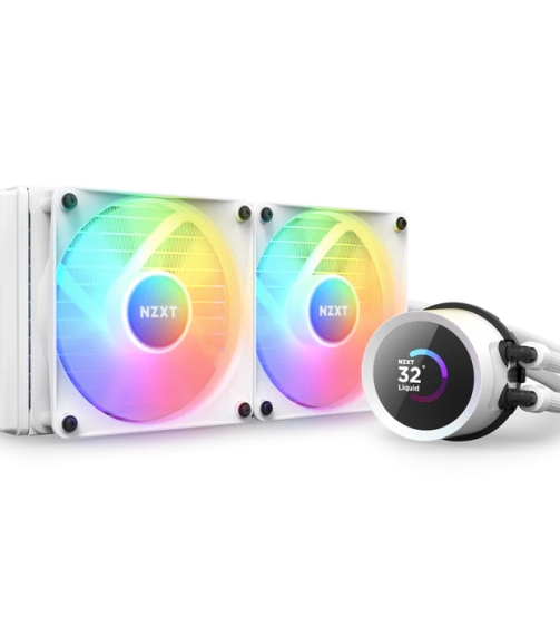 NZXT Kraken 240 RGB White Liquid Cooler with LCD Display
