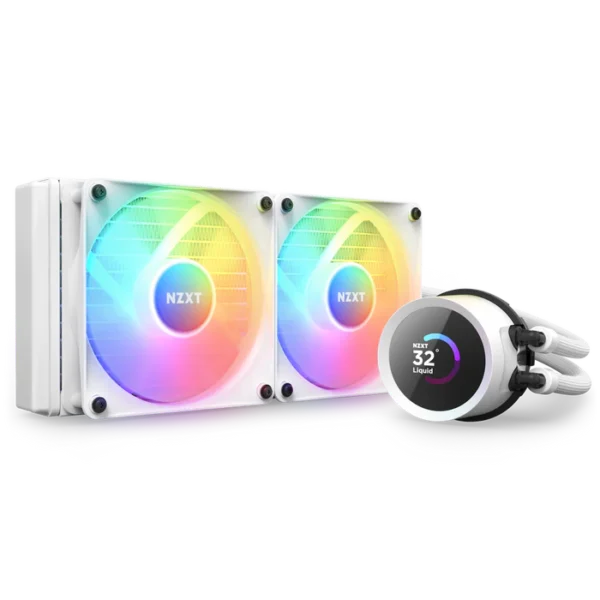 NZXT Kraken 240 RGB White Liquid Cooler with LCD Display