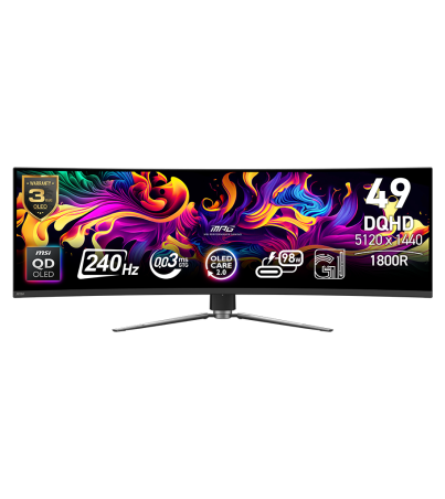 MSI MPG 491CQPX 49” QHD QD OLED 240Hz USB-C PD Monitor