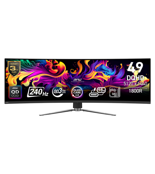 MSI MPG 491CQPX 49” QHD QD OLED 240Hz USB-C PD Monitor