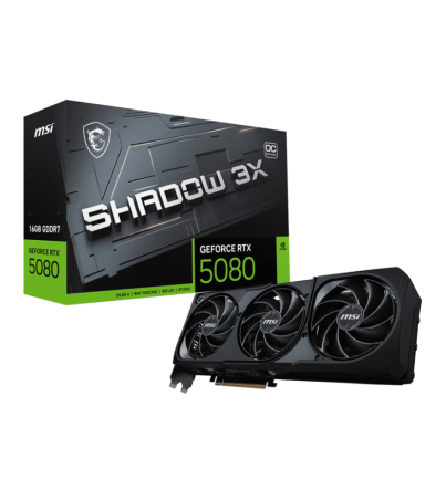MSI Geforce RTX 5080 SHADOW 3X OC 16GB GDDR7X Graphic Card