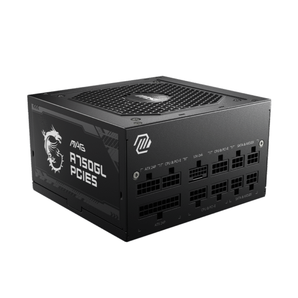 MSI MAG A750GL PCIE5 – 750 Watt 80 Plus Gold Certified Fully Modular Power Supply