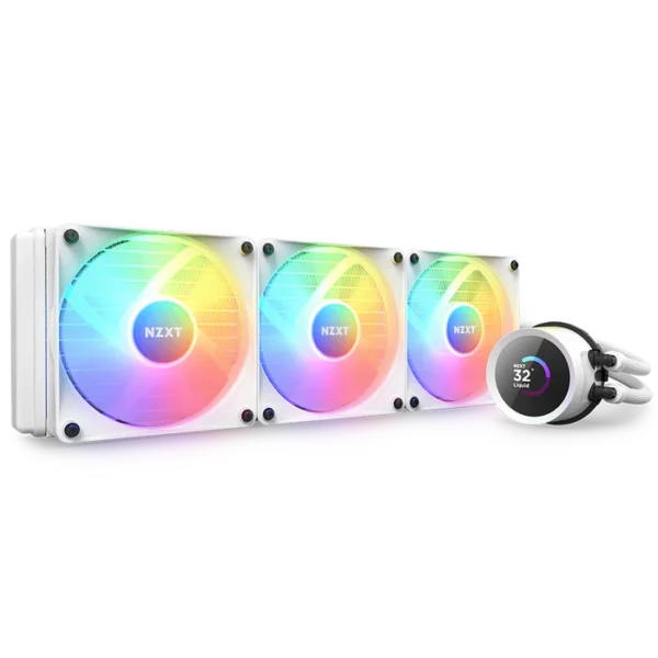 NZXT Kraken 360 RGB White Liquid Cooler with LCD Display