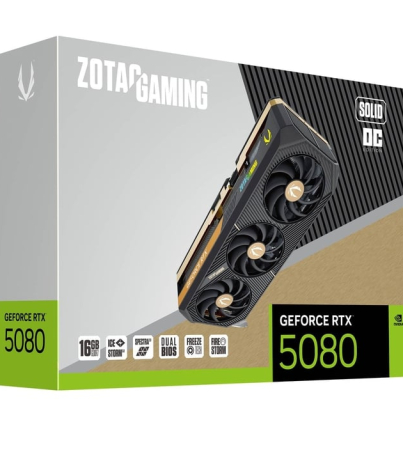 ZOTAC GAMING GeForce RTX 5080 SOLID OC 16GB GDDR7 GRAPHIC CARD