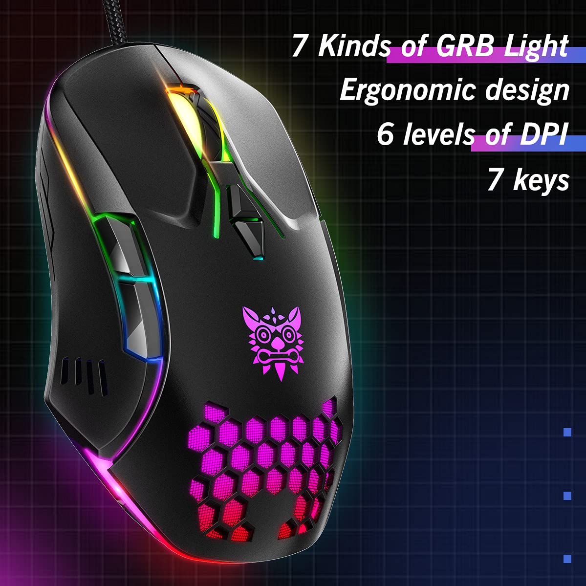 ONIKUMA CW902 RGB Wired Gaming Mouse - Image 4