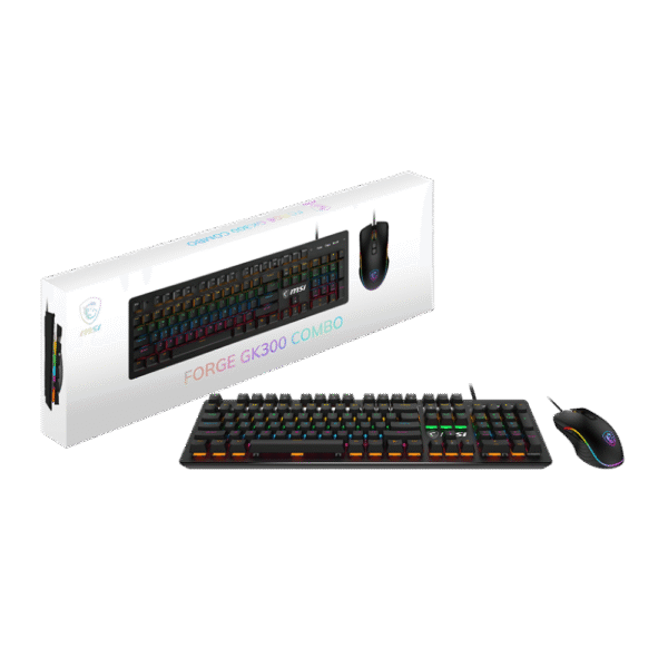 MSI FORGE GK300 COMBO Blue US RGB Wired Gaming Keyboard - Image 5