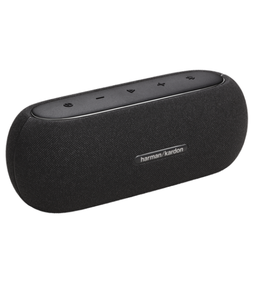 Harman Kardon Luna is a compact Bluetooth 5.3 speaker with IP67 waterproofing, 2-way stereo sound, 12‑hour battery, eco-friendly build, and optional dual-speaker stereo pairing.