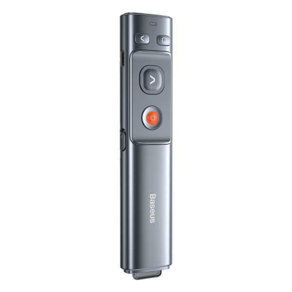 Baseus Orange Dot Wireless Presenter (Red Laser)(Charging) – Grey - Image 2