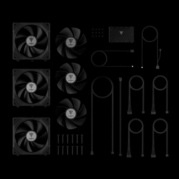 Gamdias AEOLUS P2-1203U 120mm ARGB Fan Pack With Controller - Image 9