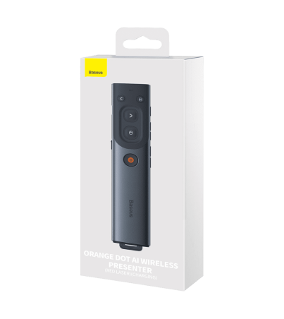 Baseus Orange Dot AI Wireless Presenter (Red Laser) (Charging)