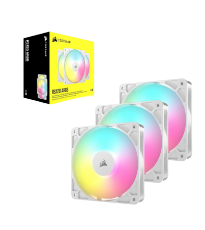 Corsair RS120 ARGB 120mm PWM Tripple White Fan KIT